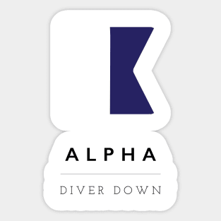 Alpha: ICS Flag Semaphore Sticker